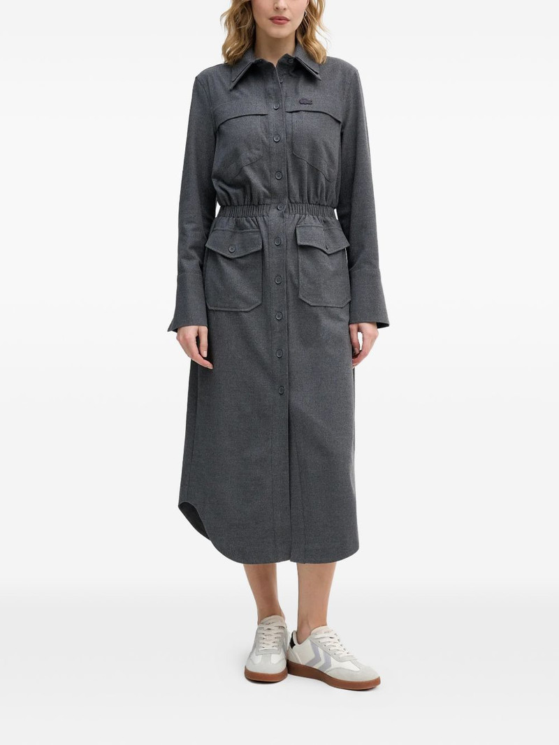 button front pocket midi dress 1