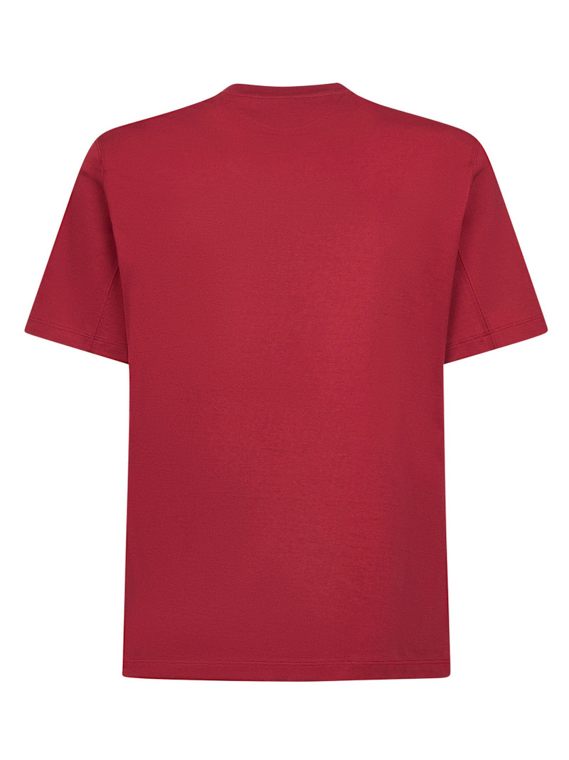 Brunello Cucinelli Cherry Solomeo crest T-shirt outlook