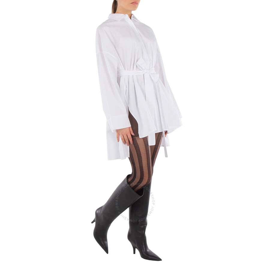 Max Mara Tea Cotton Poplin Belted Shirt - 3