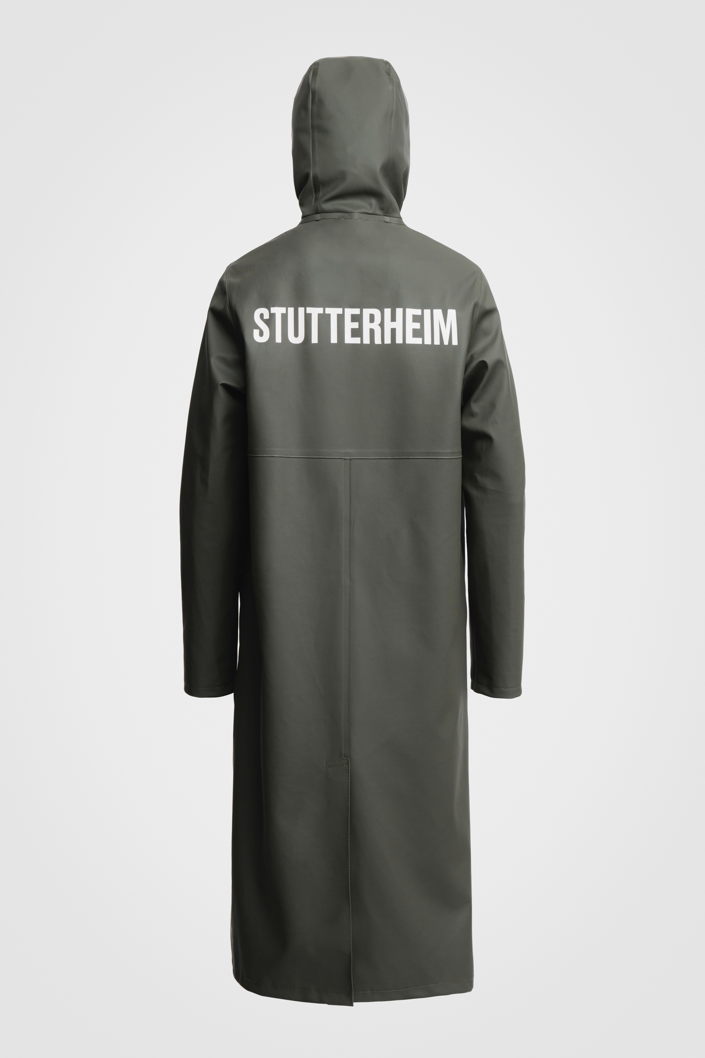Stockholm Long Print Raincoat Green - 6