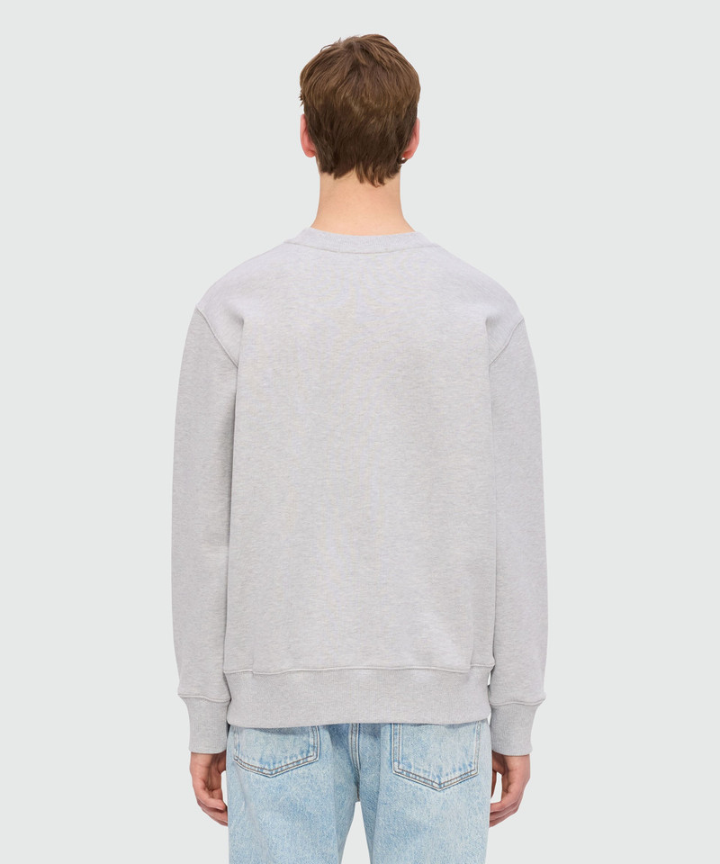 Grey melange jersey sweatshirt with "TheMwave" embroidery 3