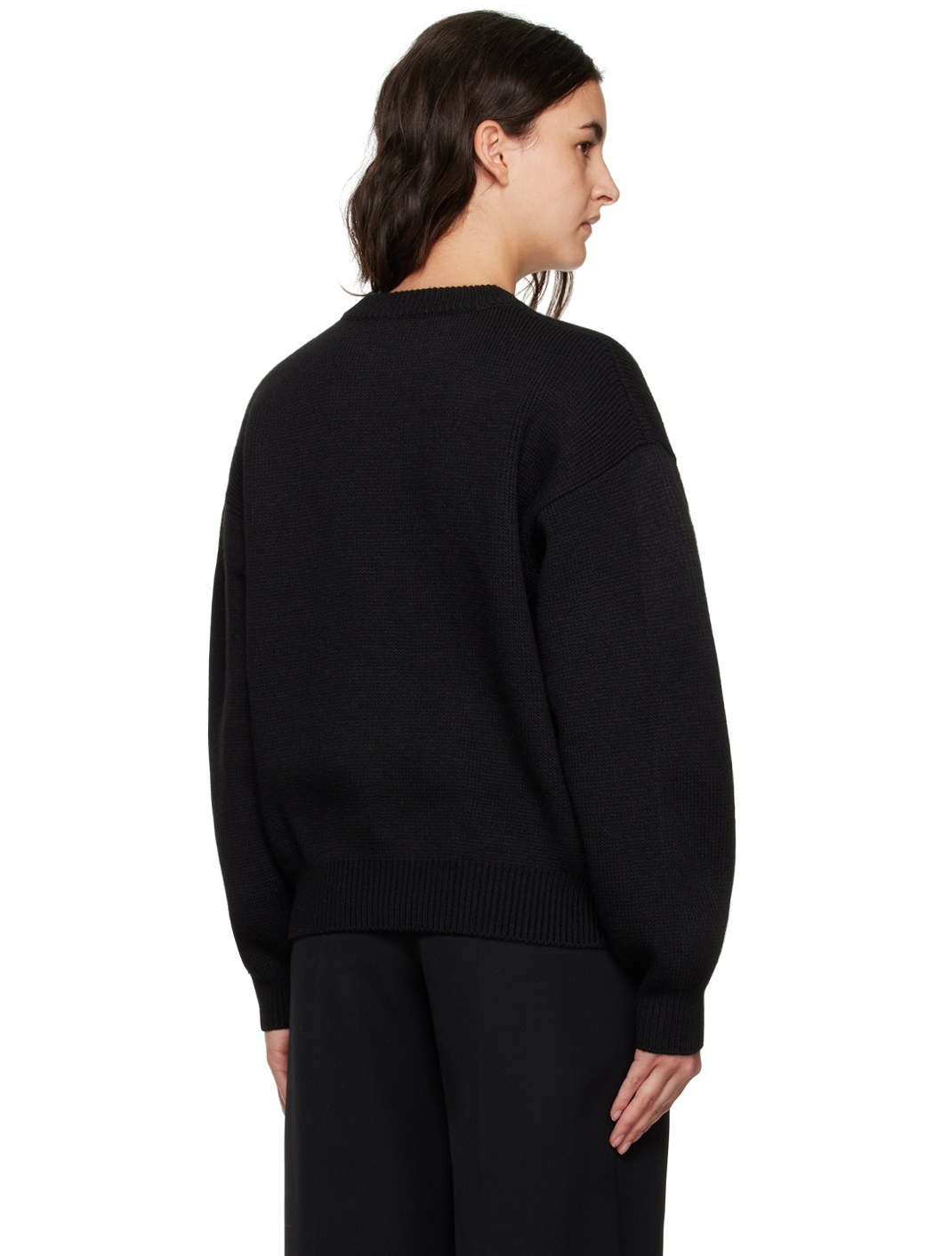 Black Embossed Sweater - 3