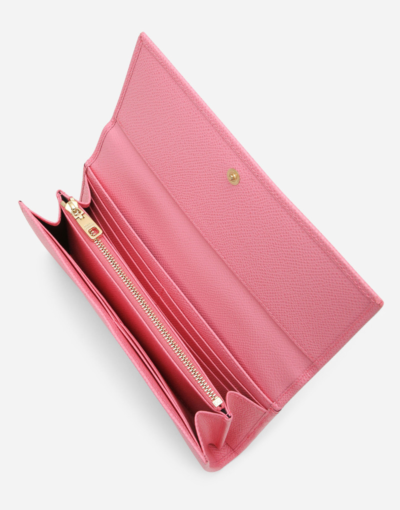Dolce & Gabbana Dauphine calfskin wallet with branded tag outlook