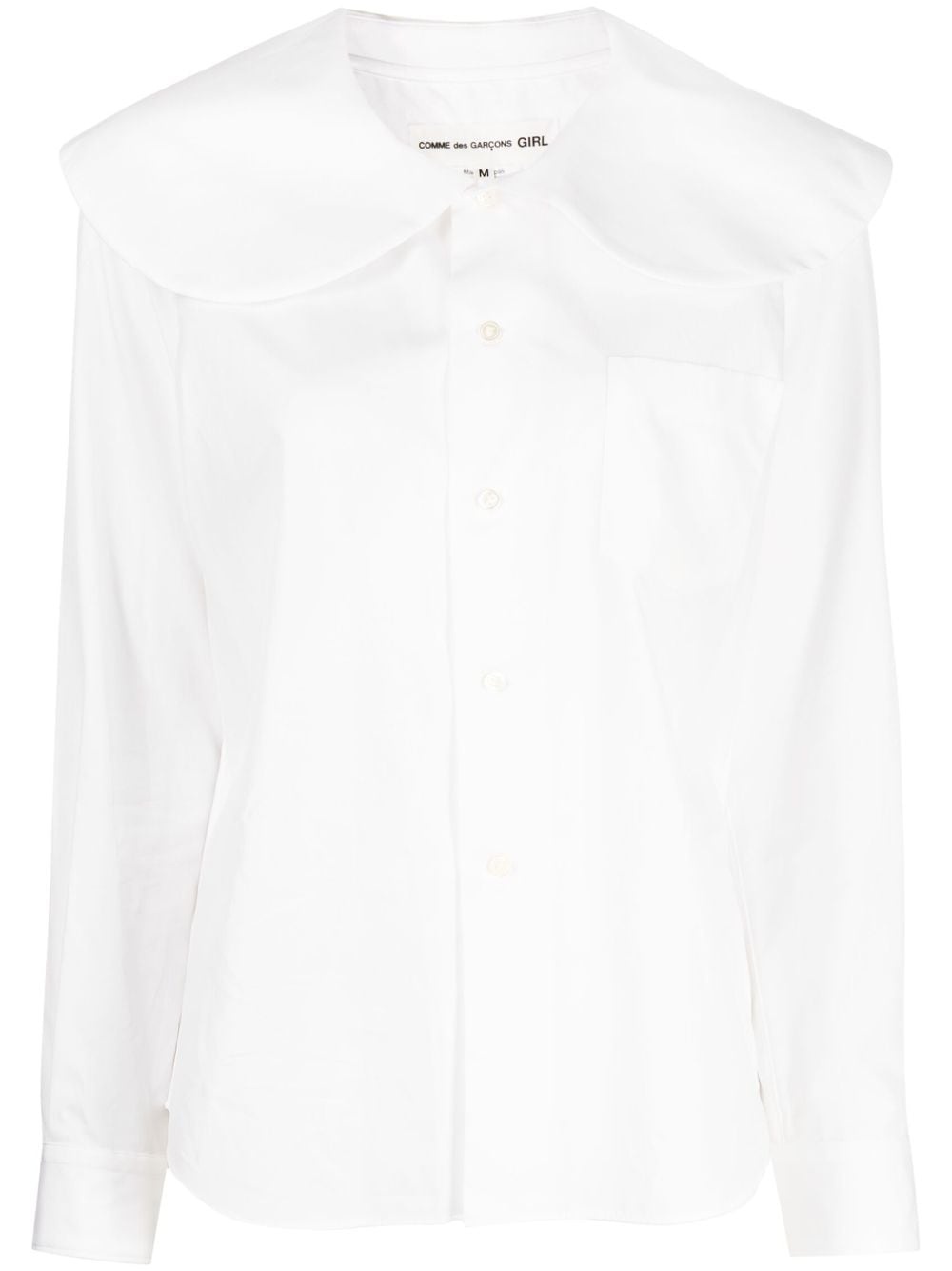 oversize-collar cotton blouse - 1