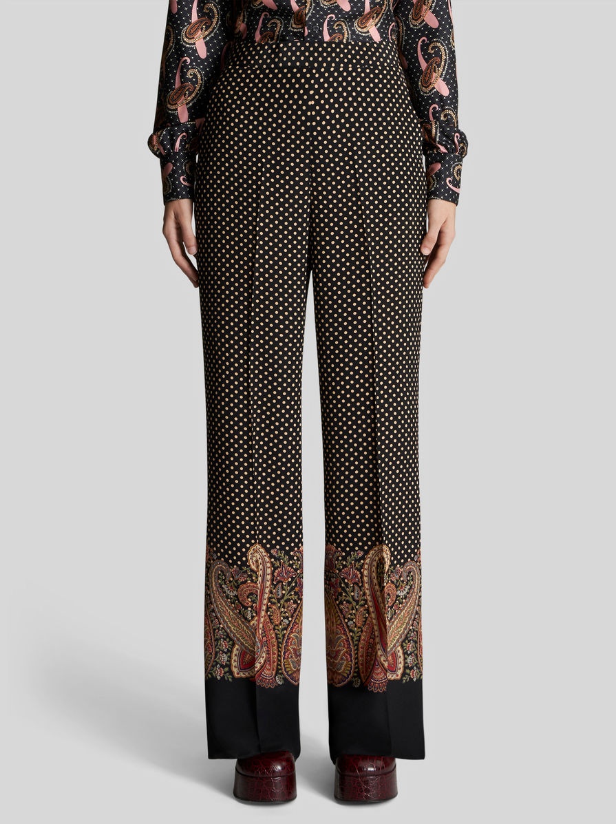 CRÊPE DE CHINE PALAZZO TROUSERS - 2
