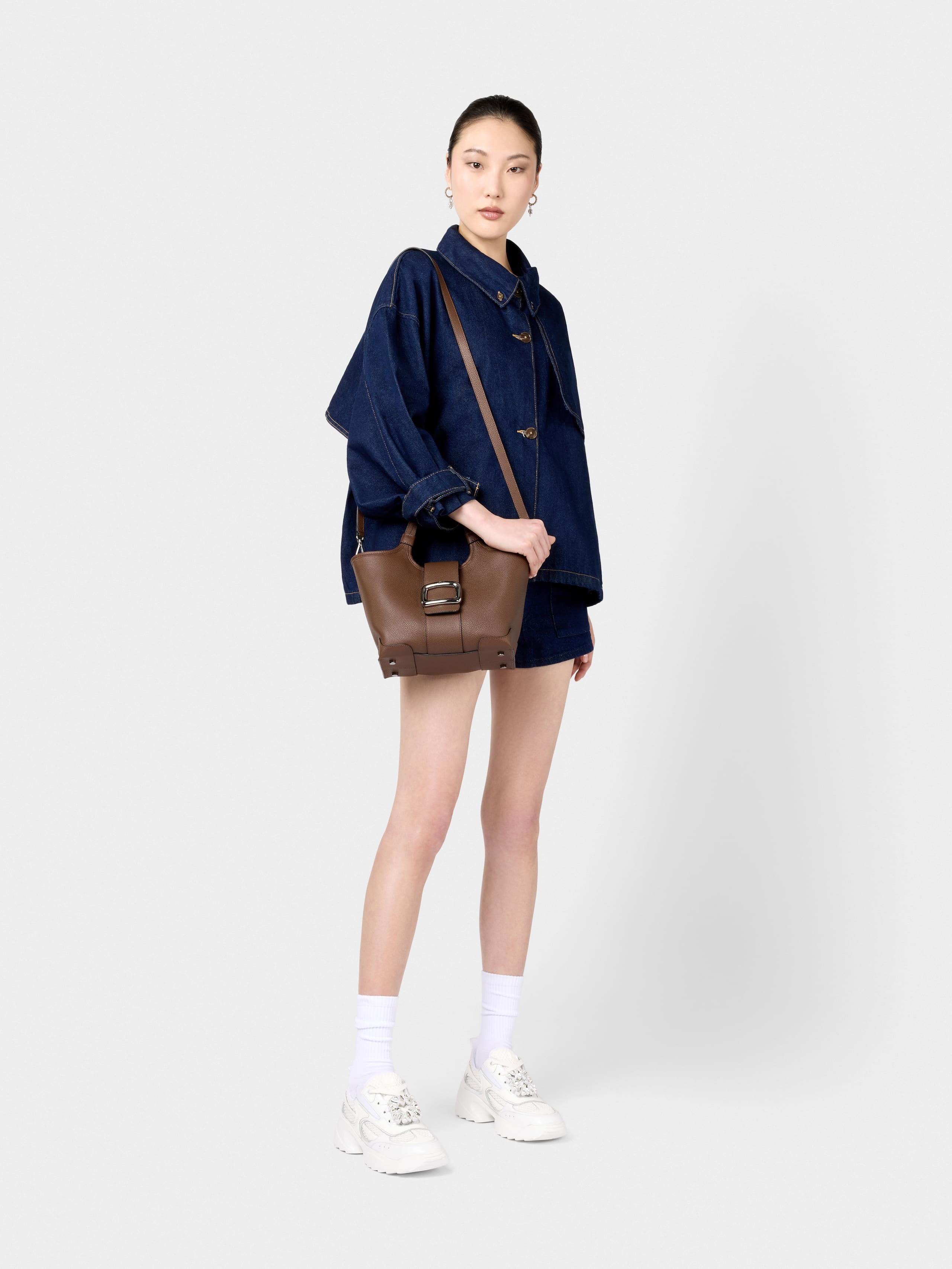 Viv' on the Run Sneakers in leather and fabric - 10