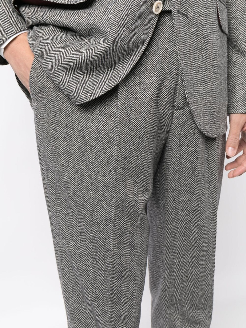 wool-blend herringbone two-piece suit 6