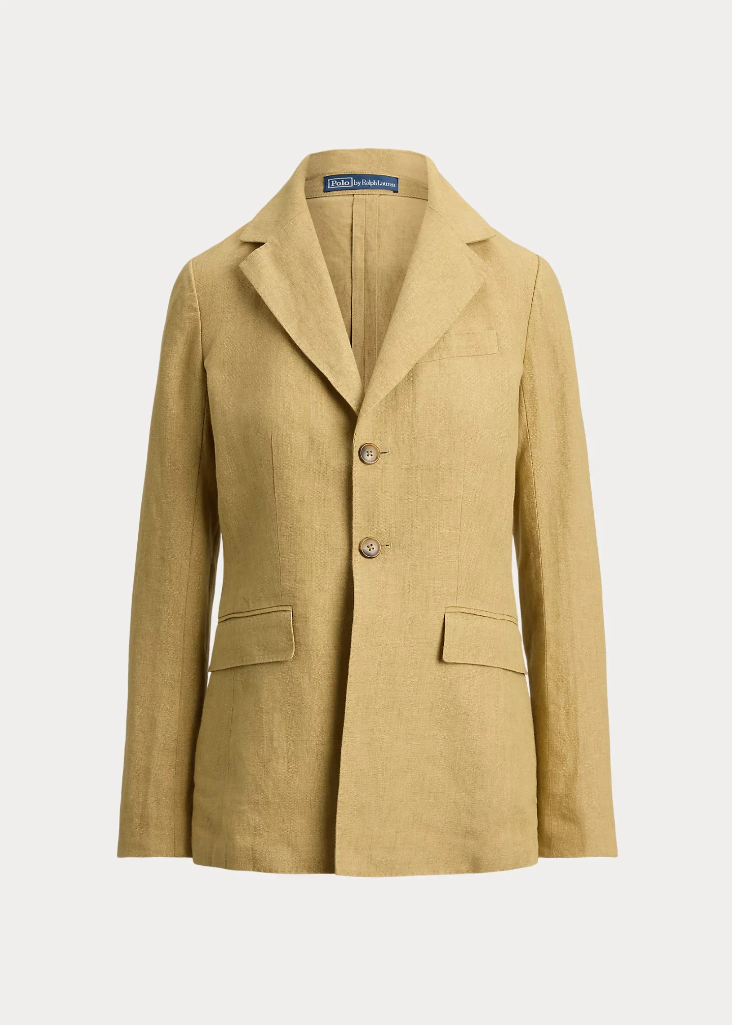 Single-Breasted Délavé Linen Blazer - 1