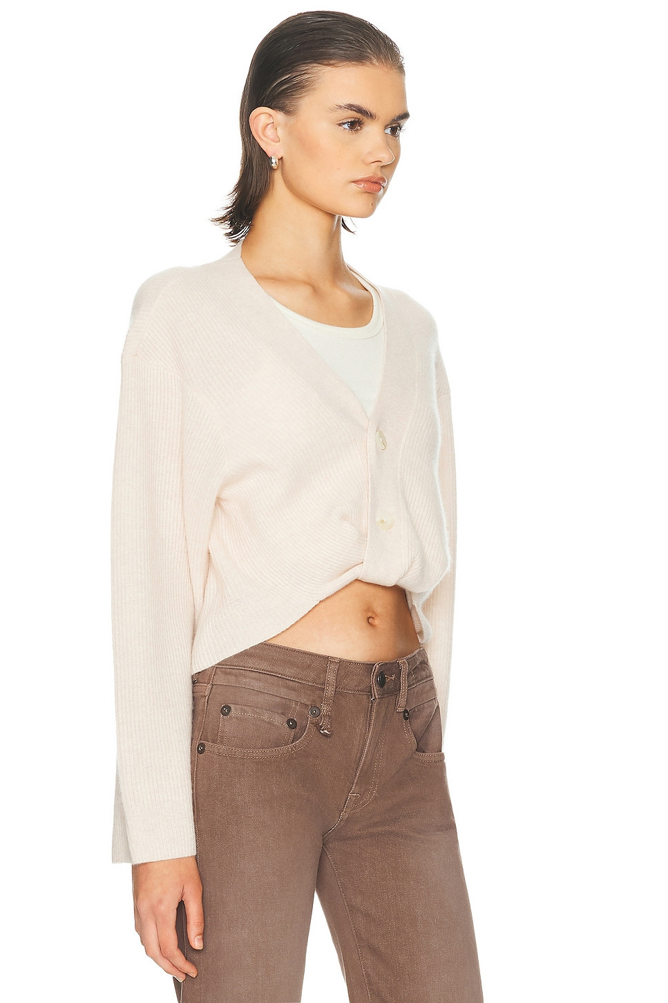 Twisted Front Ribbed Cardigan - 2