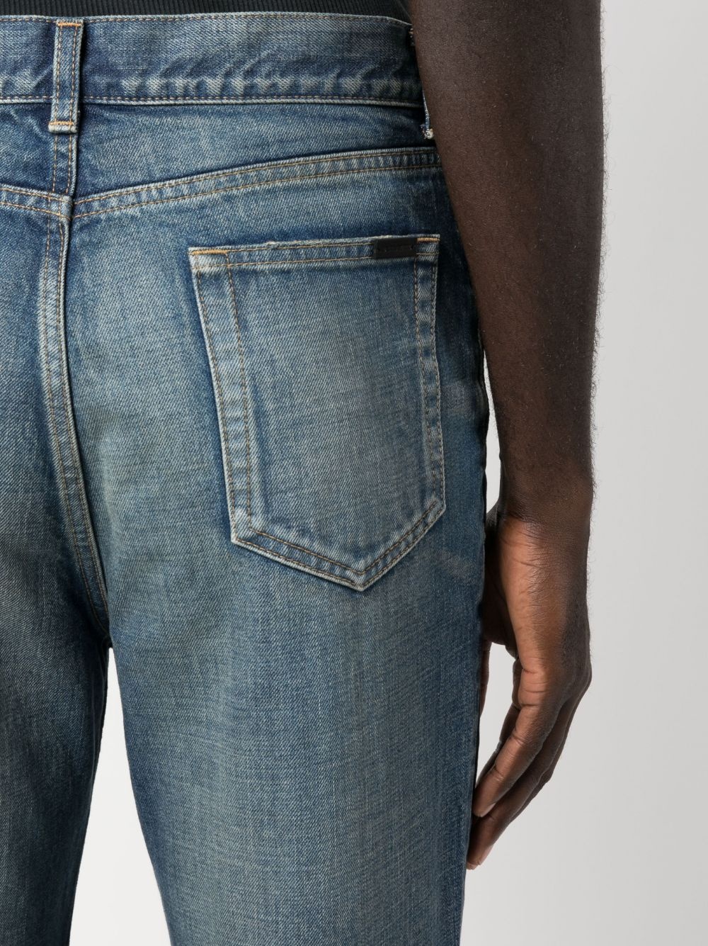 70's whiskering-effect bootcut jeans - 5