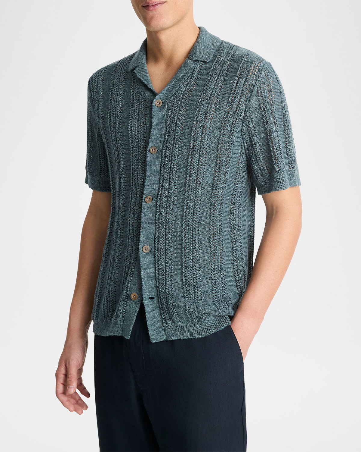 Men's Crochet Cabana Shirt - 2
