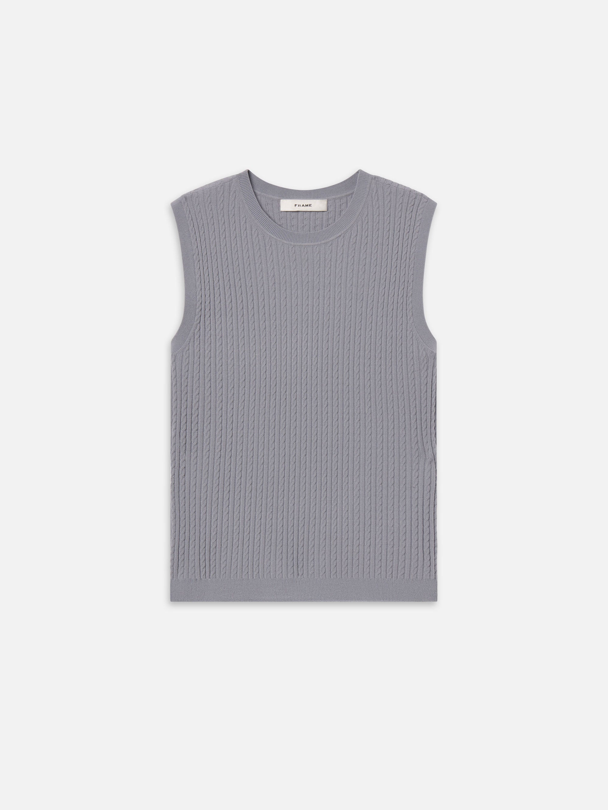 The Fine Cable Tank in Grey Blue - 1