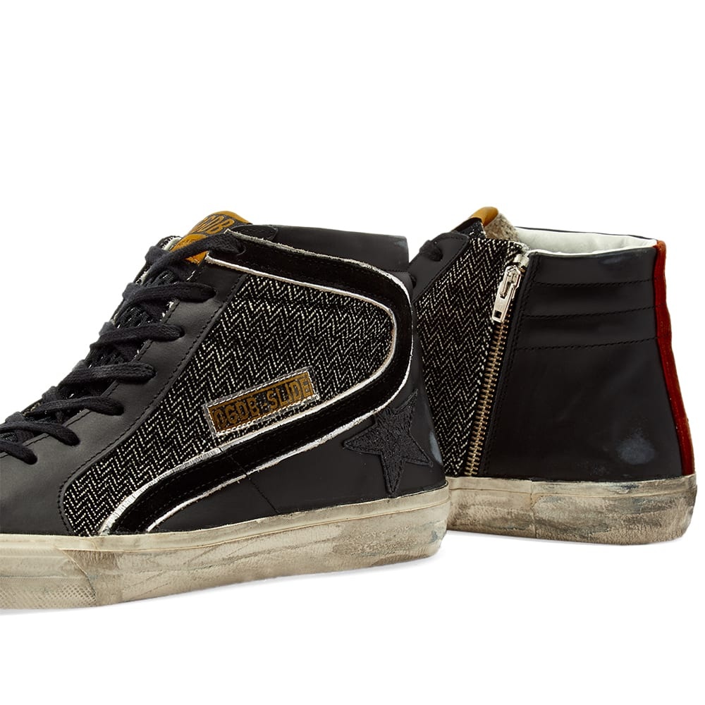 Golden Goose Slide Leather Suede Hi Top Sneaker - 4