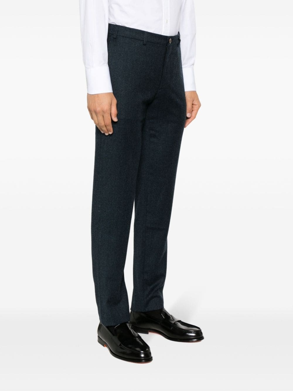 mid-rise tailored wool trousers - 3