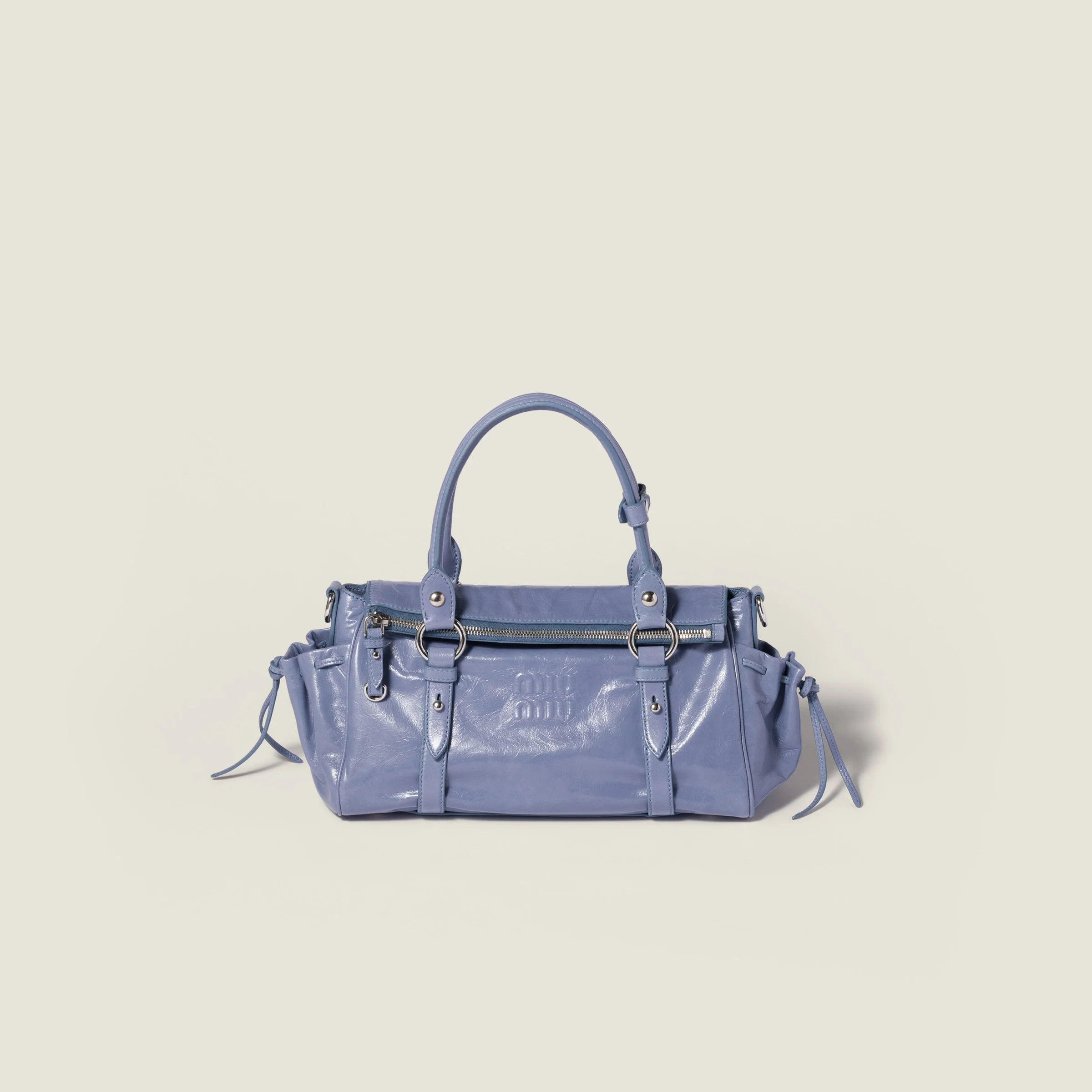 Glossy leather handbag - 1