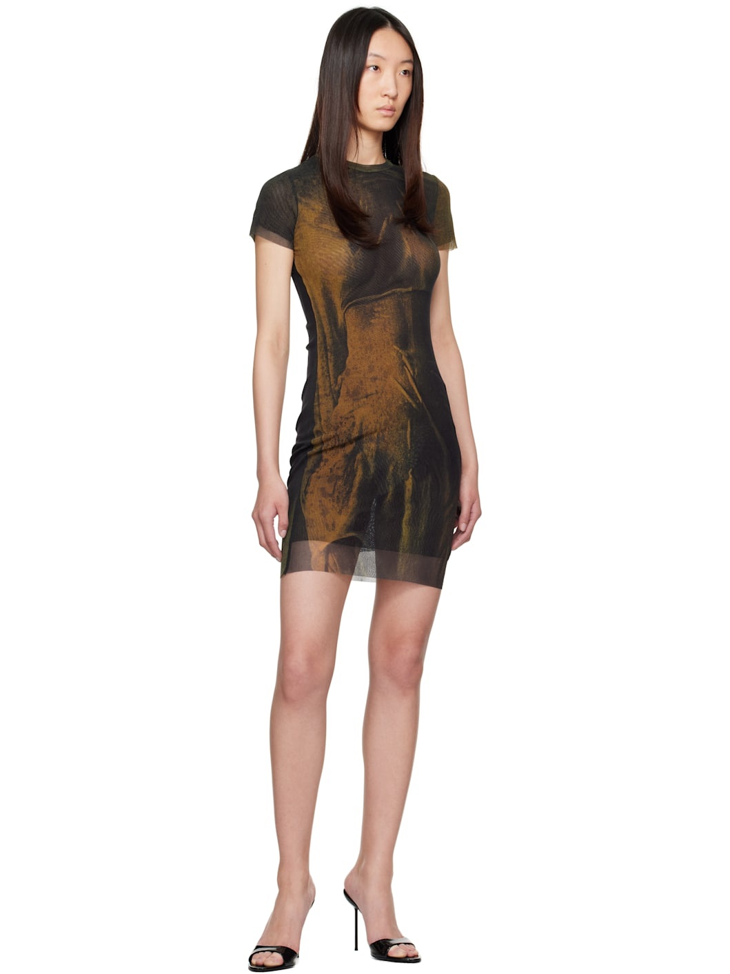 SSENSE Exclusive Green Printed Acid Water Minidress - 4