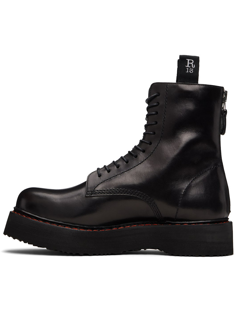 R13 Black Single Stack Boots outlook