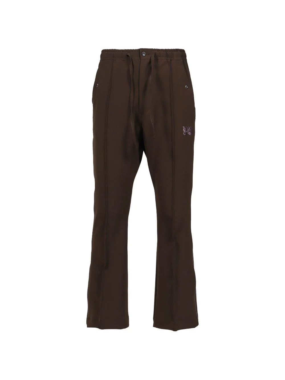 butterfly-embroidered trousers - 1