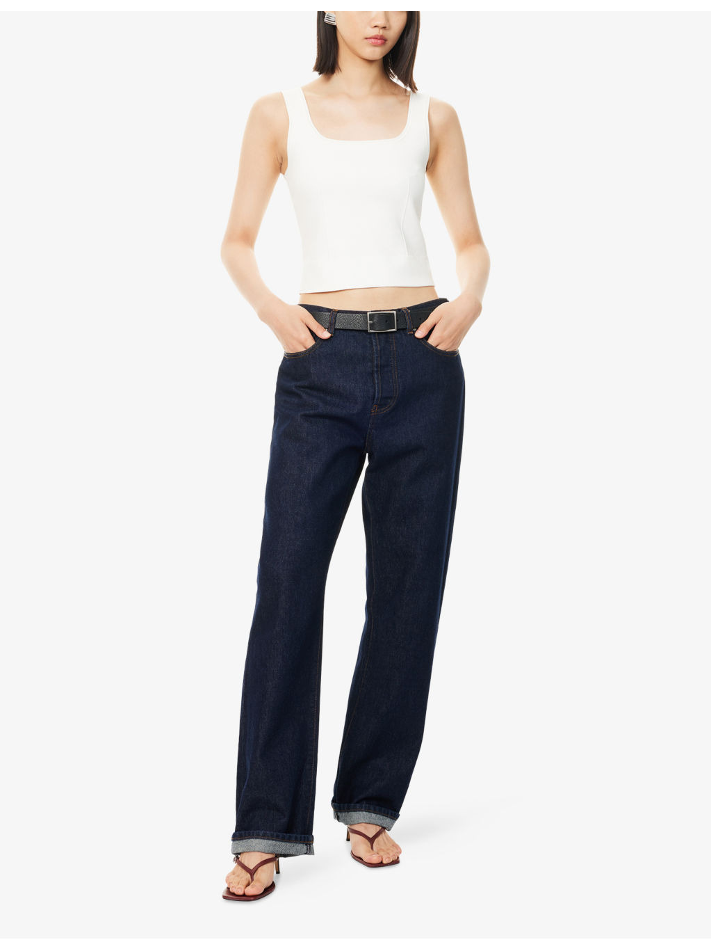 Ramaina Cropped Woven Tank Top - 2