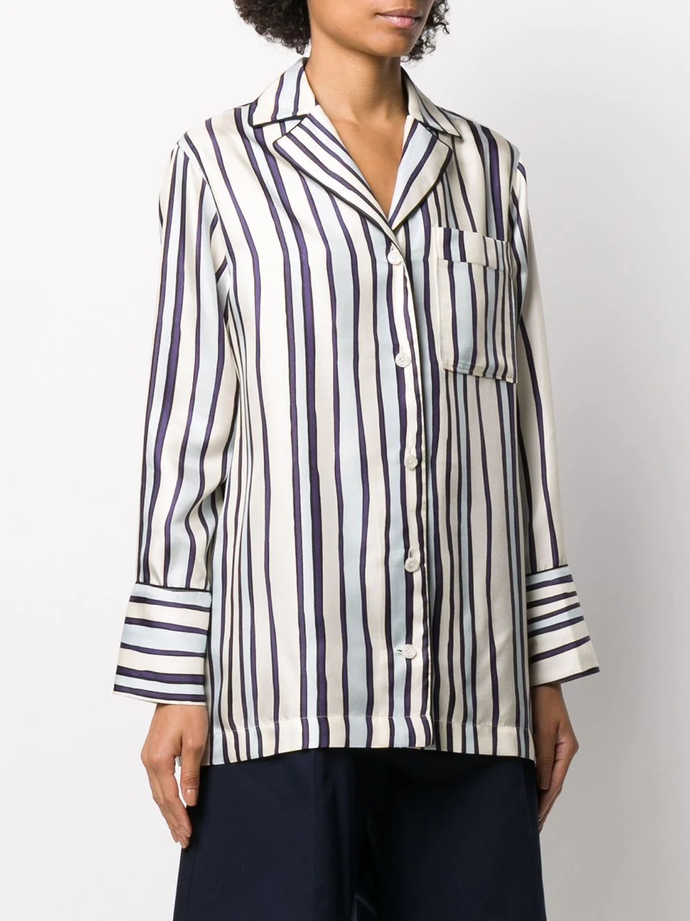 striped pajama shirt - 3