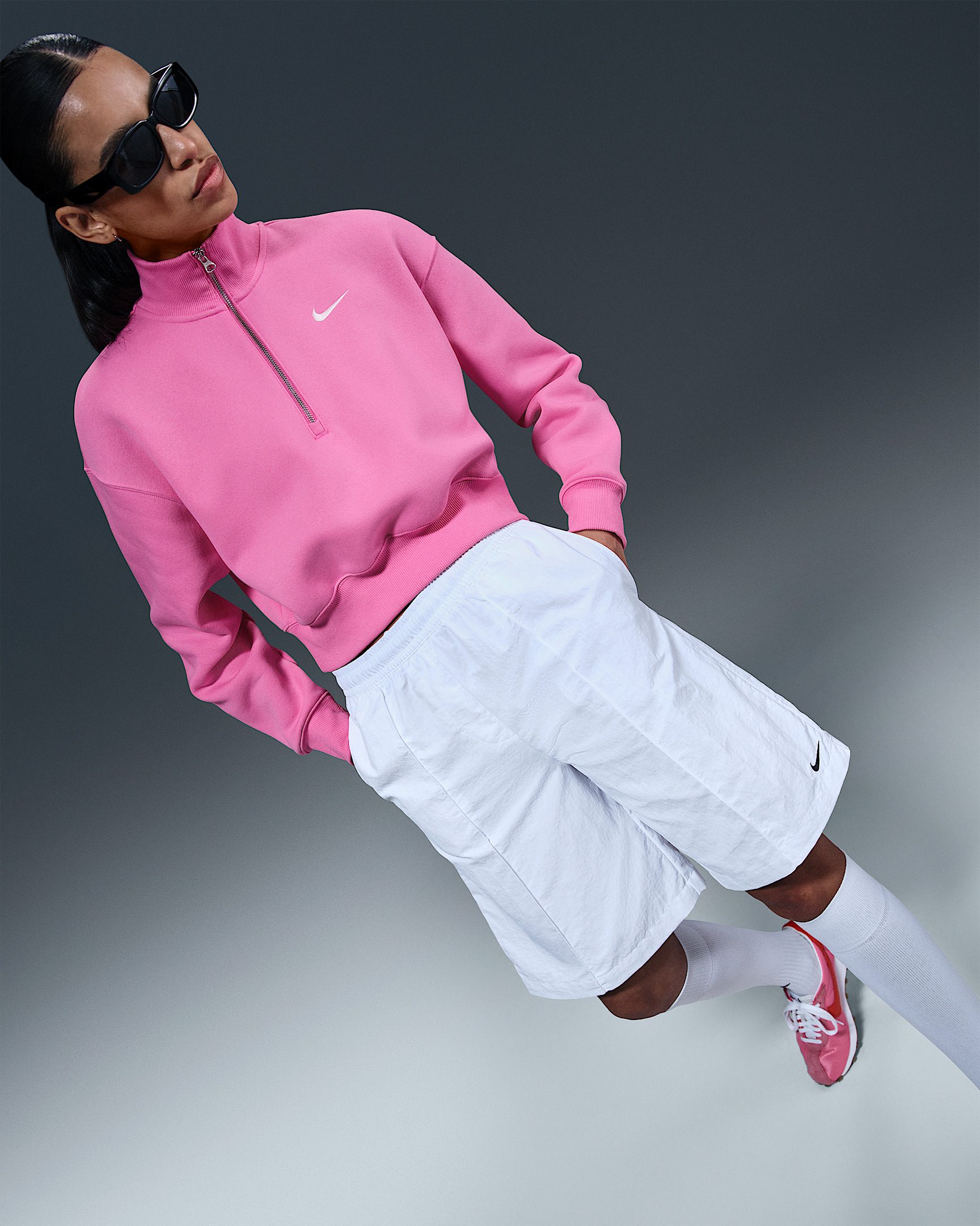 Nike Sportswear Phoenix Fleece Women's 1/4-Zip Cropped Sweatshirt - 3