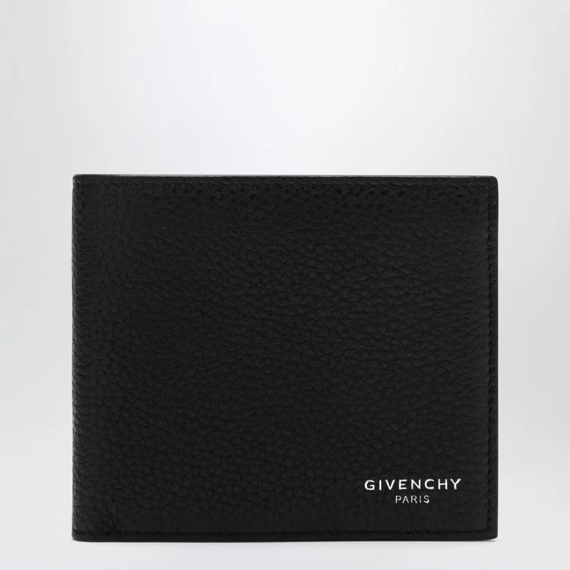 Givenchy Black Leather Bi-Fold Wallet Men - 1