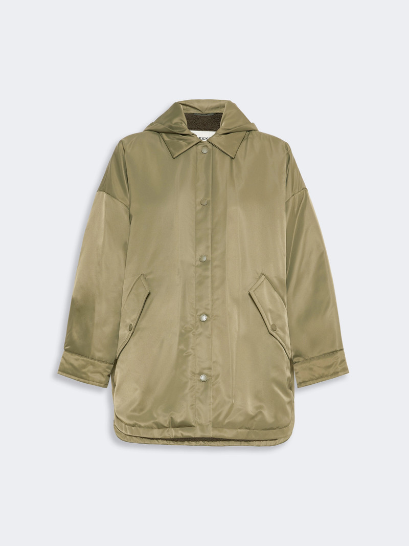 SPIGOLA Reversible down jacket in water-repellent twill - KAKI 1