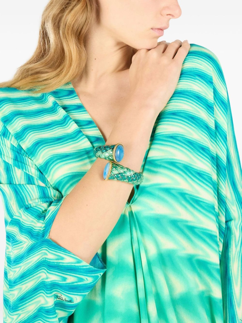 Roberto Cavalli scaled cuff bracelet outlook