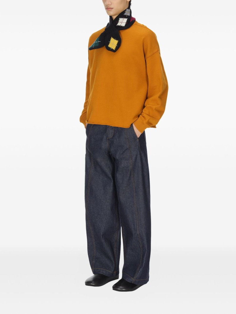 raw-hem cotton sweatshirt 3