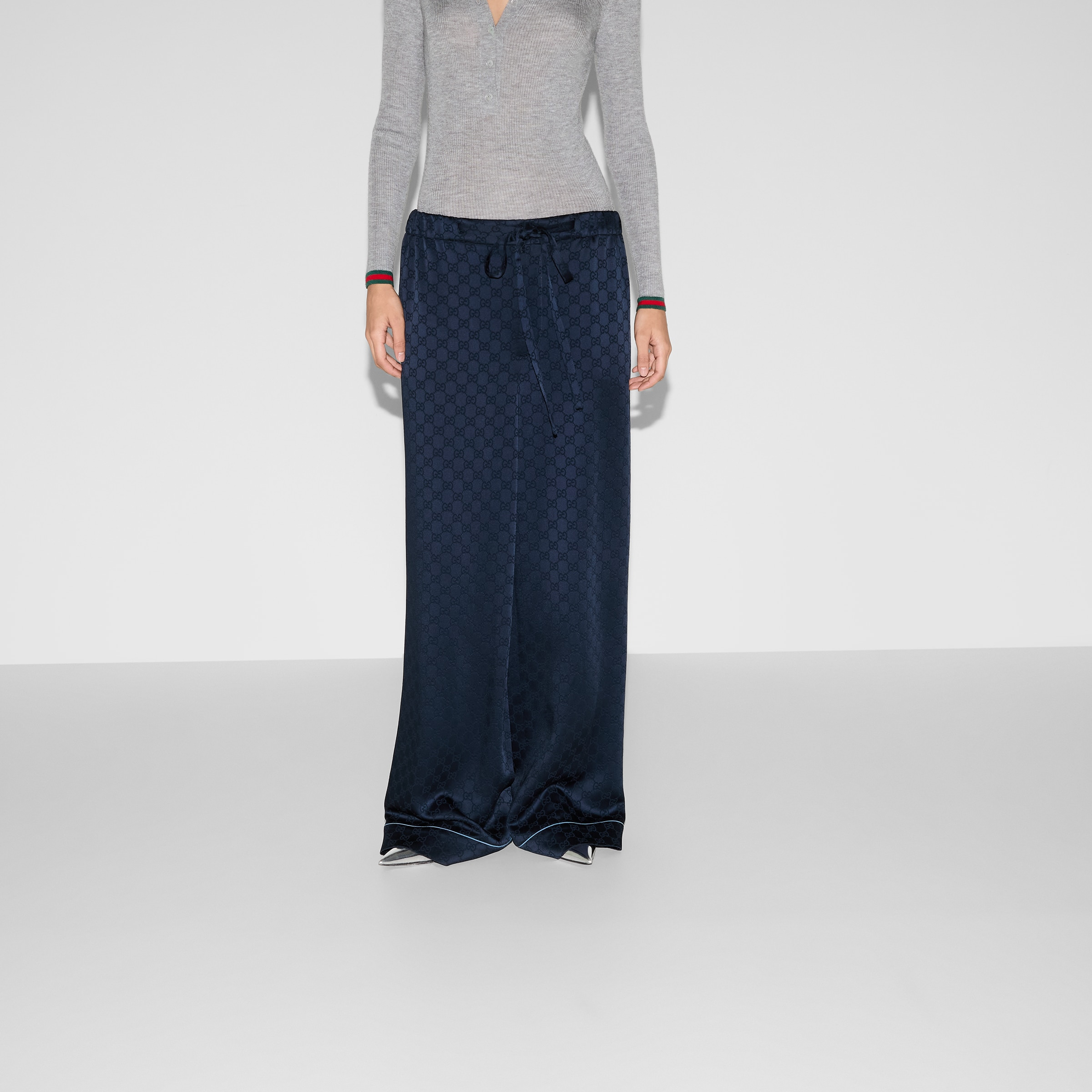 GG satin pants - 3