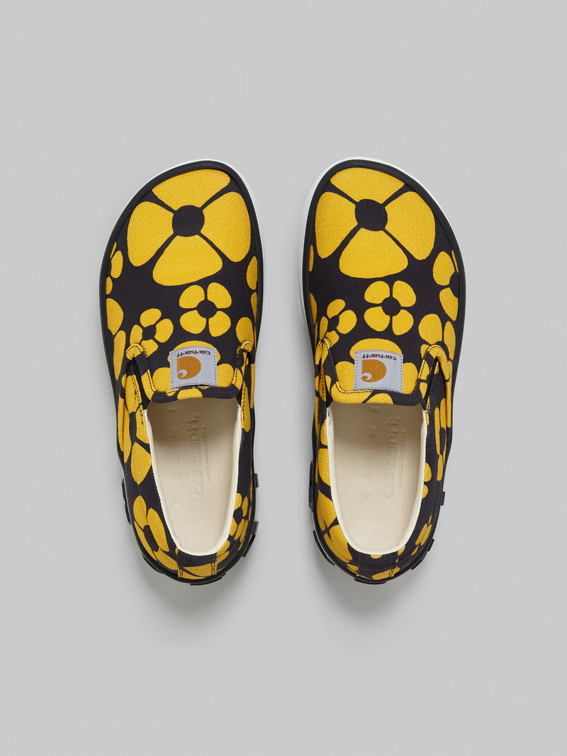 MARNI X CARHARTT WIP - YELLOW SLIP-ON SNEAKERS 4