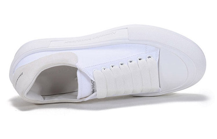 Alexander McQueen Deck Skate Plimsoll Lace Up 'White White' 654594W4MV79000 - 5