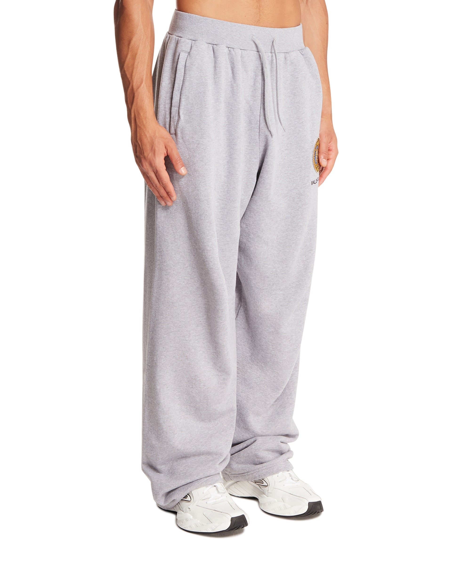 Gray Cotton Jogging Trousers - 4