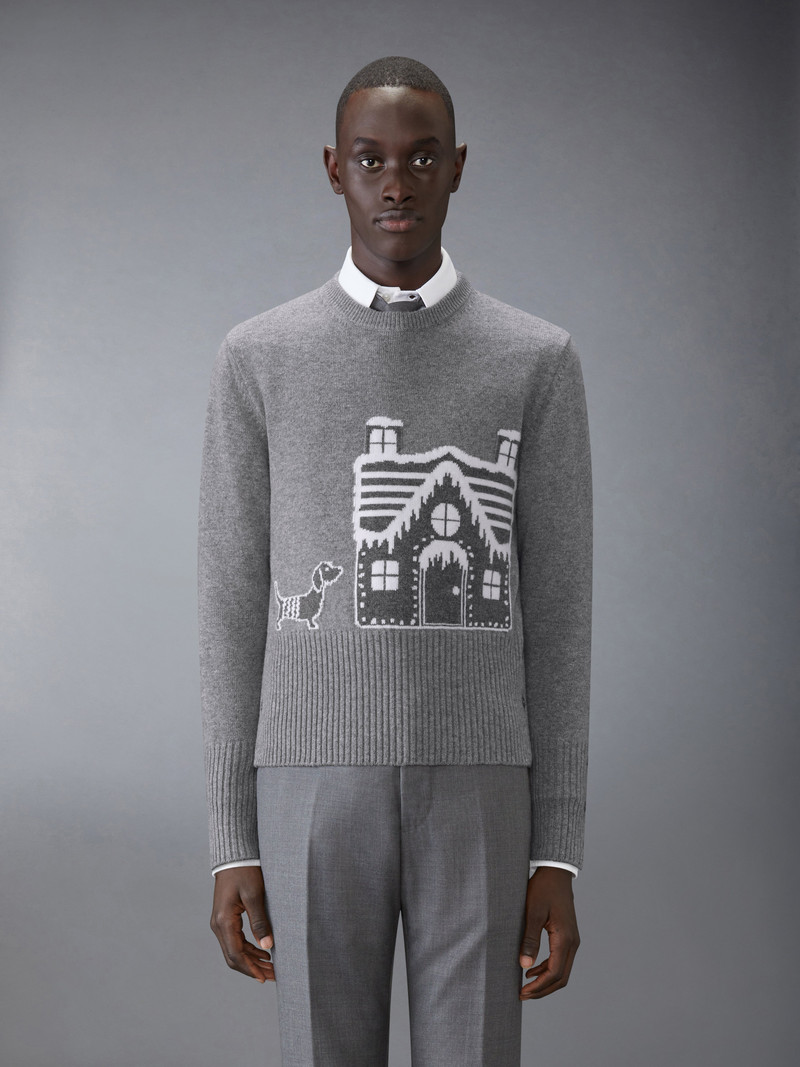 Thom Browne Holiday Scenery Merino Wool Crew Neck Pullover outlook