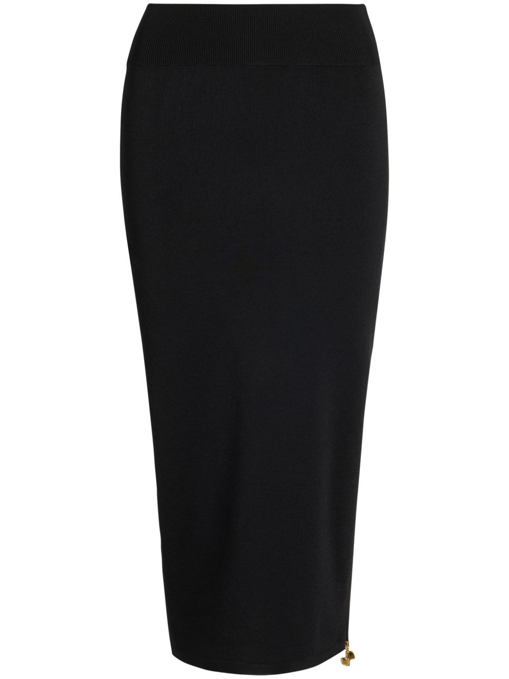 decorative-zip midi skirt - 5