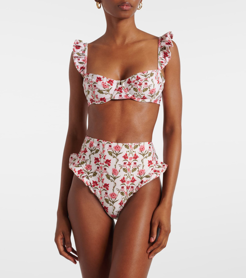 Agua by Agua Bendita Kiwi floral bikini top outlook