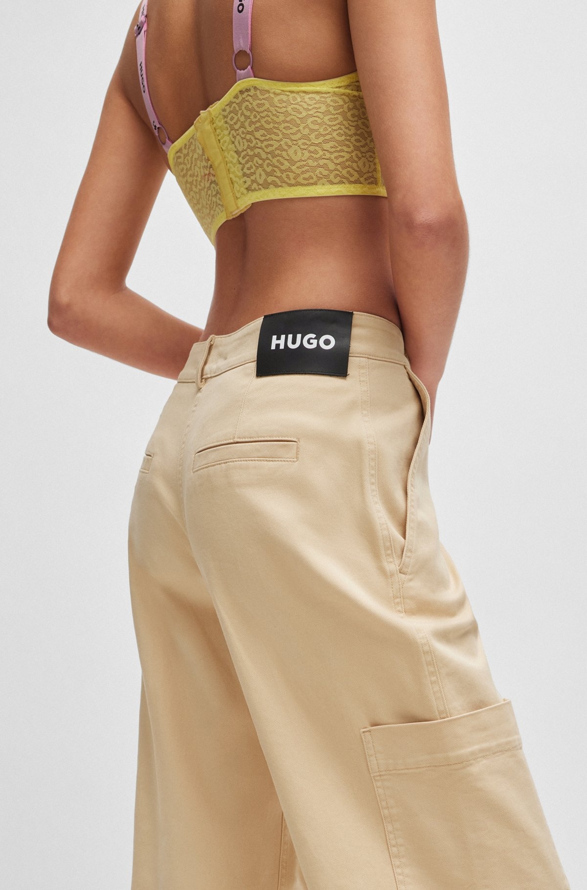 REGULAR-FIT CARGO TROUSERS IN STRETCH COTTON - 5