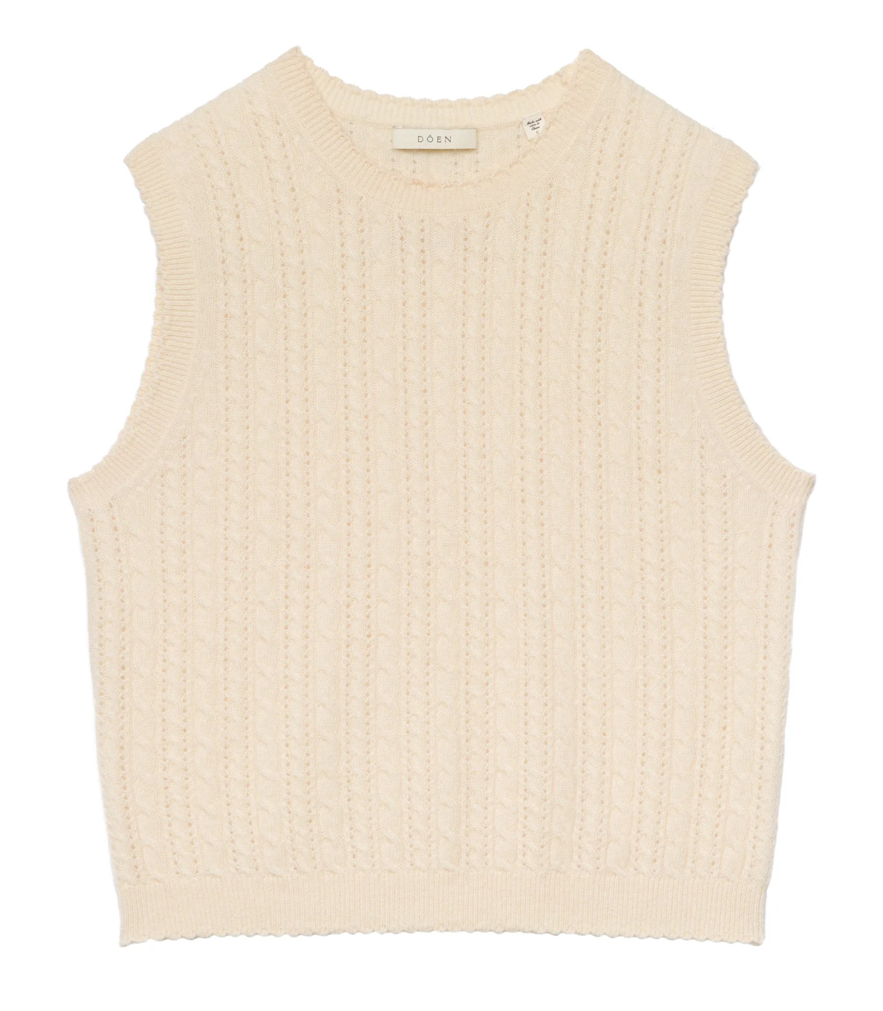 LOUDEN CASHMERE CABLE TOP - 1