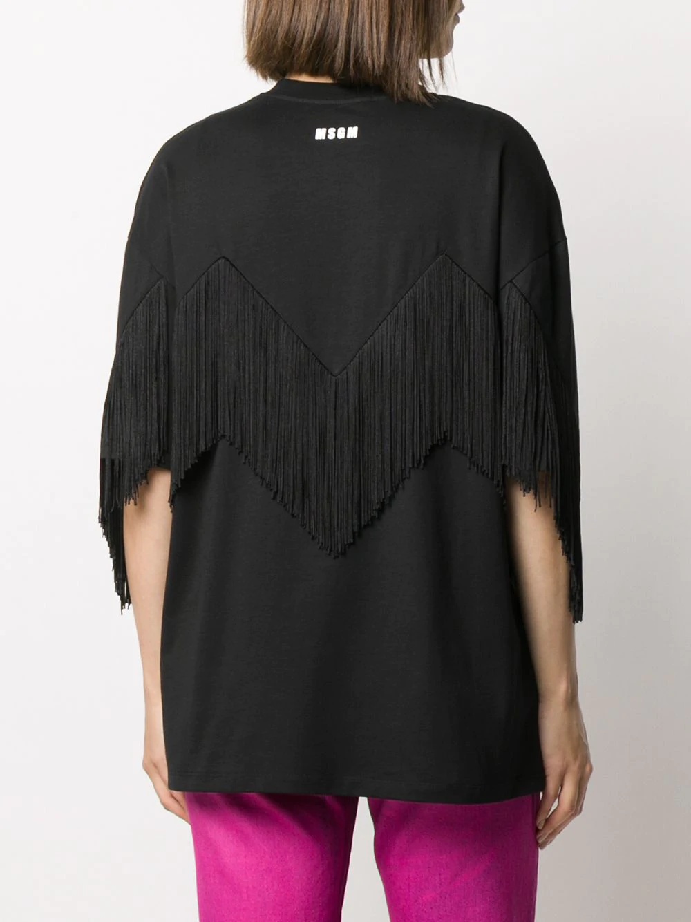 fringed T-shirt - 4