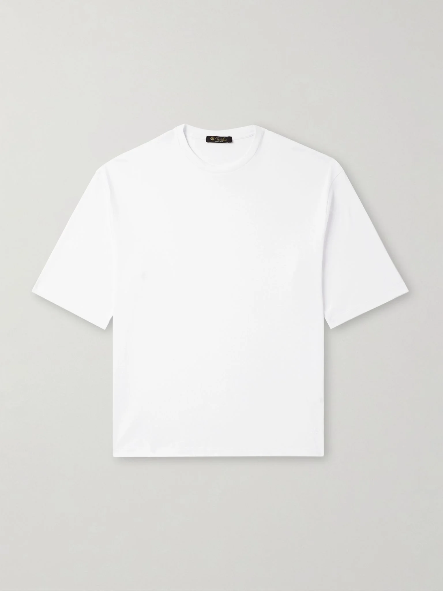 Tremezzo Sea Island Cotton-Jersey T-Shirt White - 1