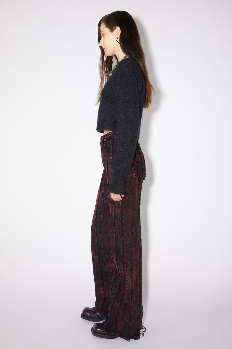 Loose fit jeans - 2021F - Black/wine red 4