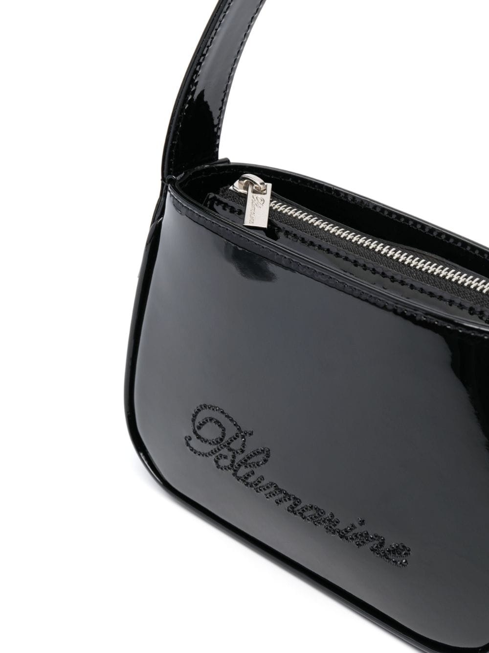 patent-finish rhinestone tote bag - 4
