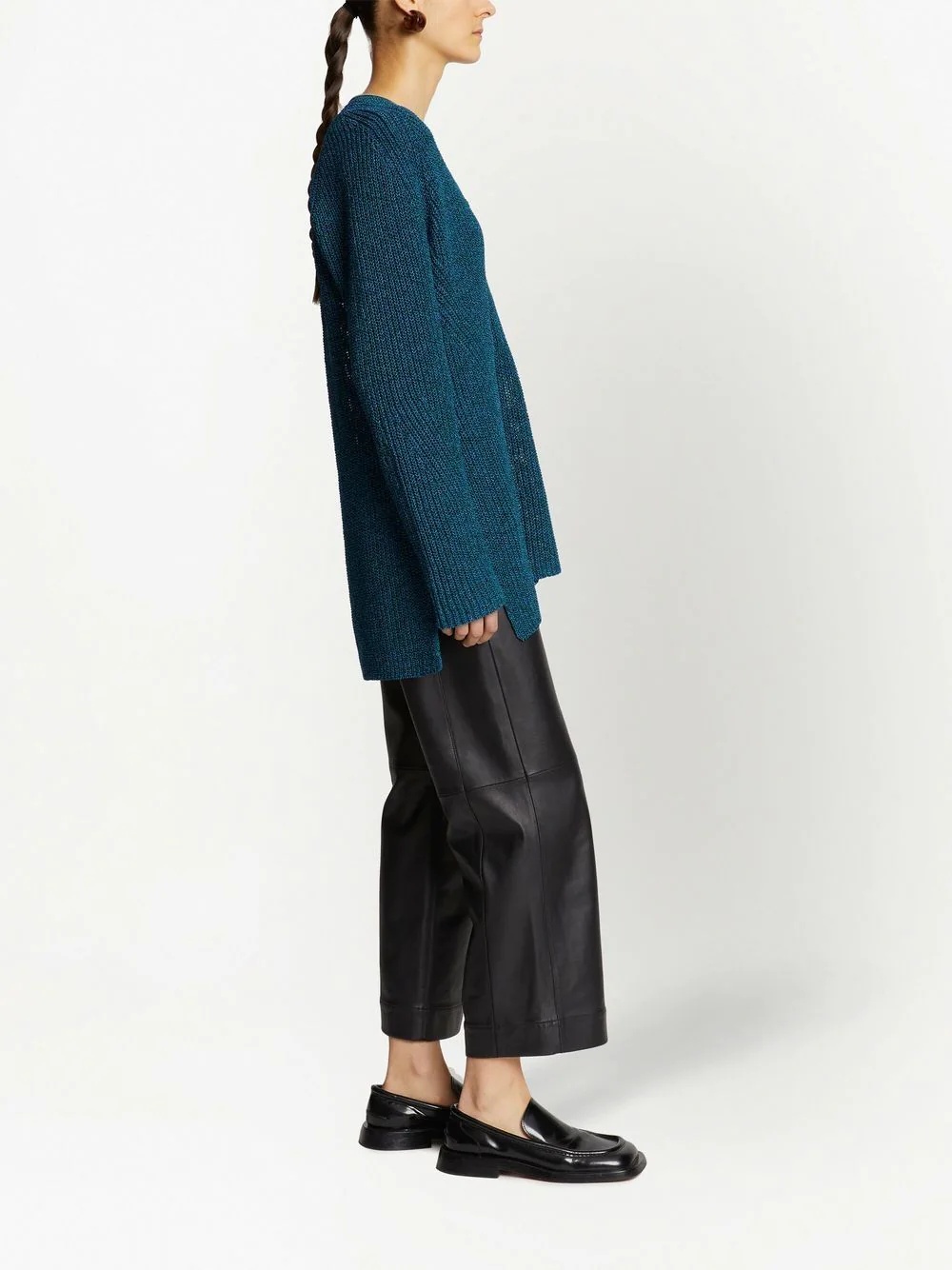 chunky knit zip top - 3