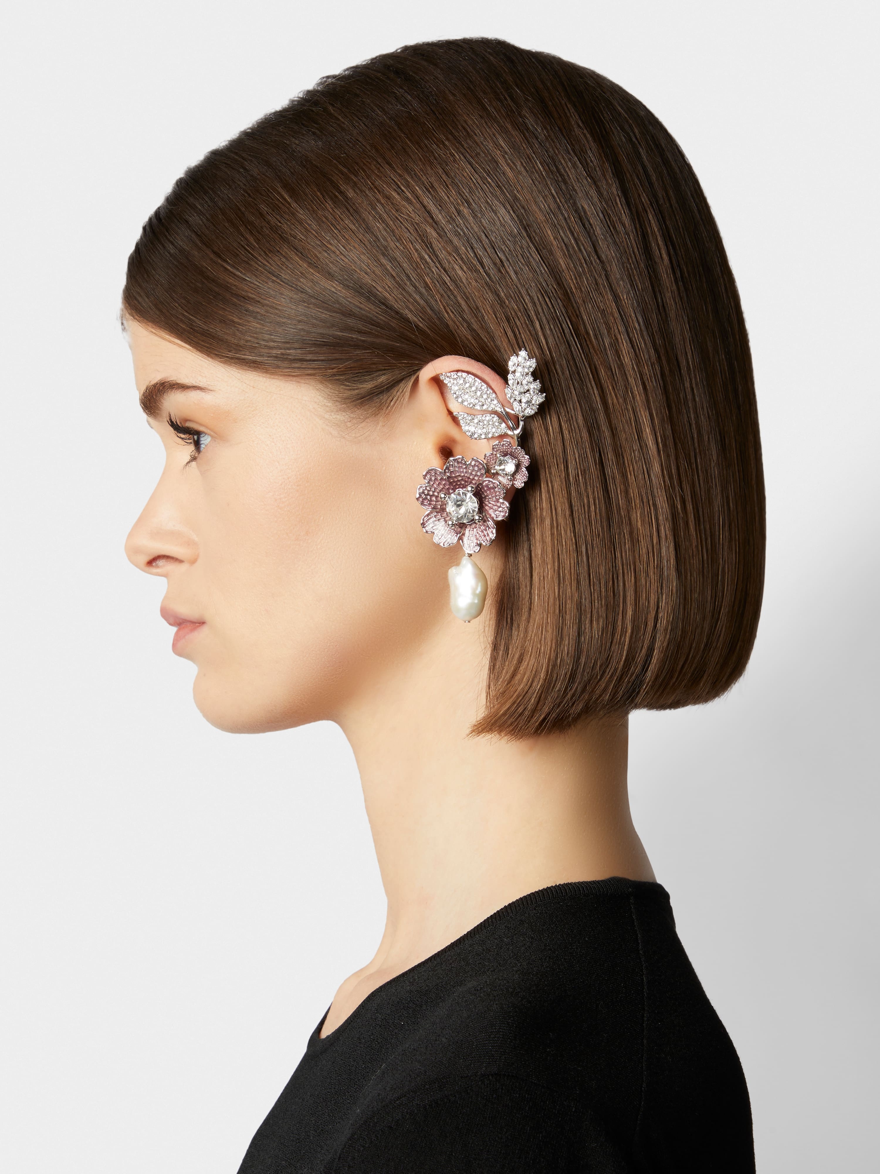 Bouquet Strass Ear Cuff Earring - 2