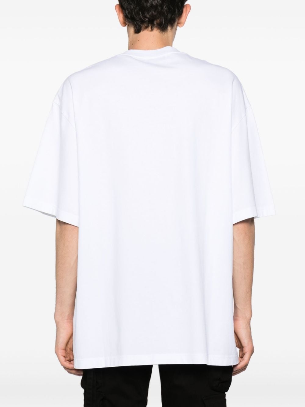 chain-detail logo-embroidered T-shirt - 4