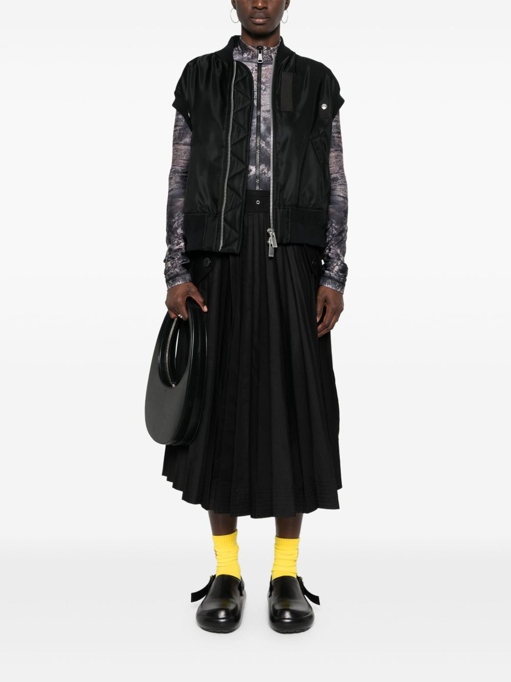 Sacai Women Nylon Twill Vest - 5