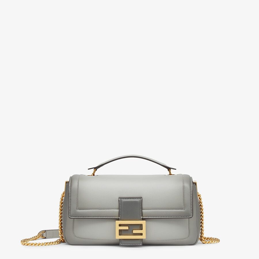 gray nappa leather bag - 1