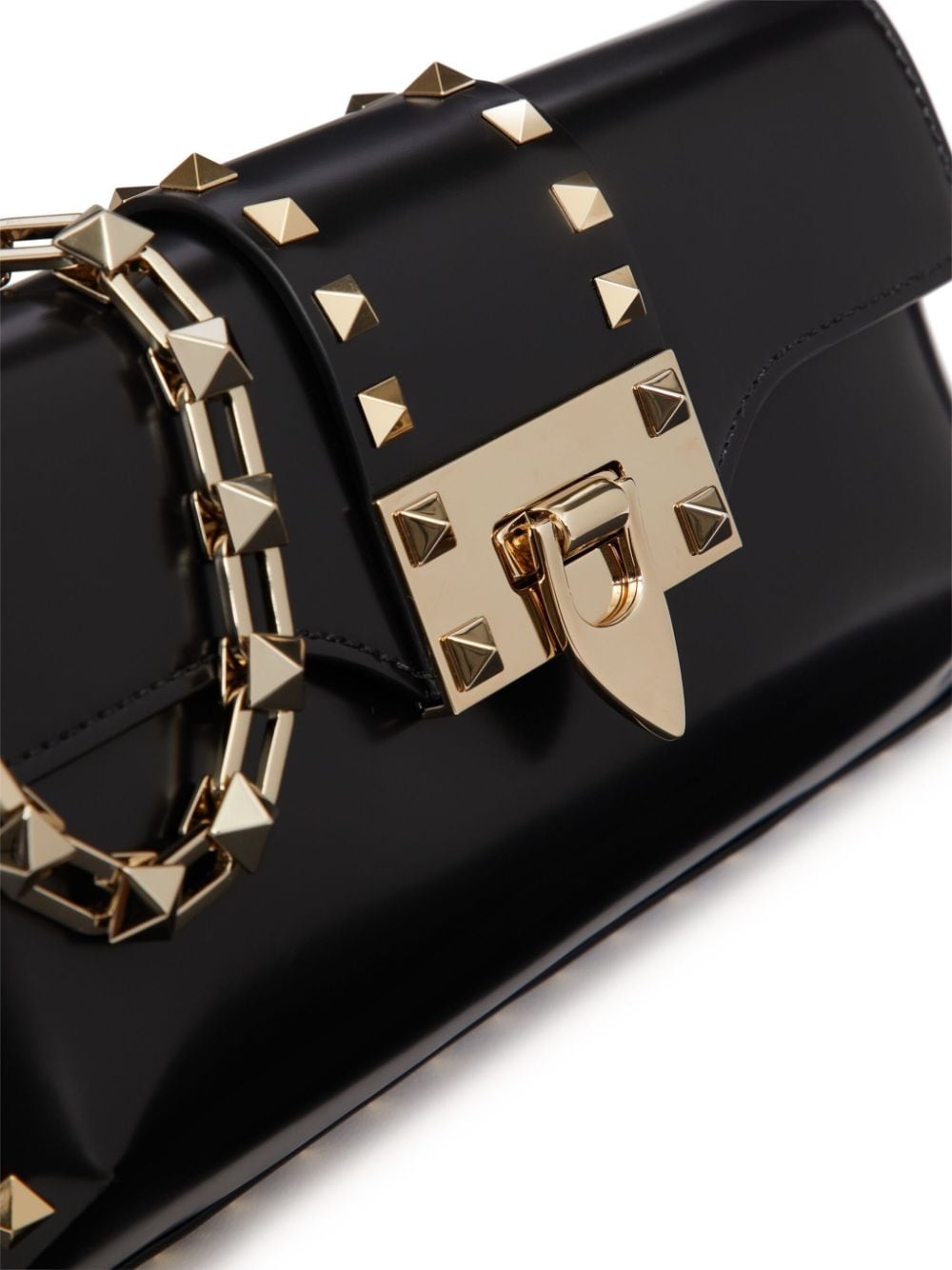 Rockstud leather shoulder bag - 7