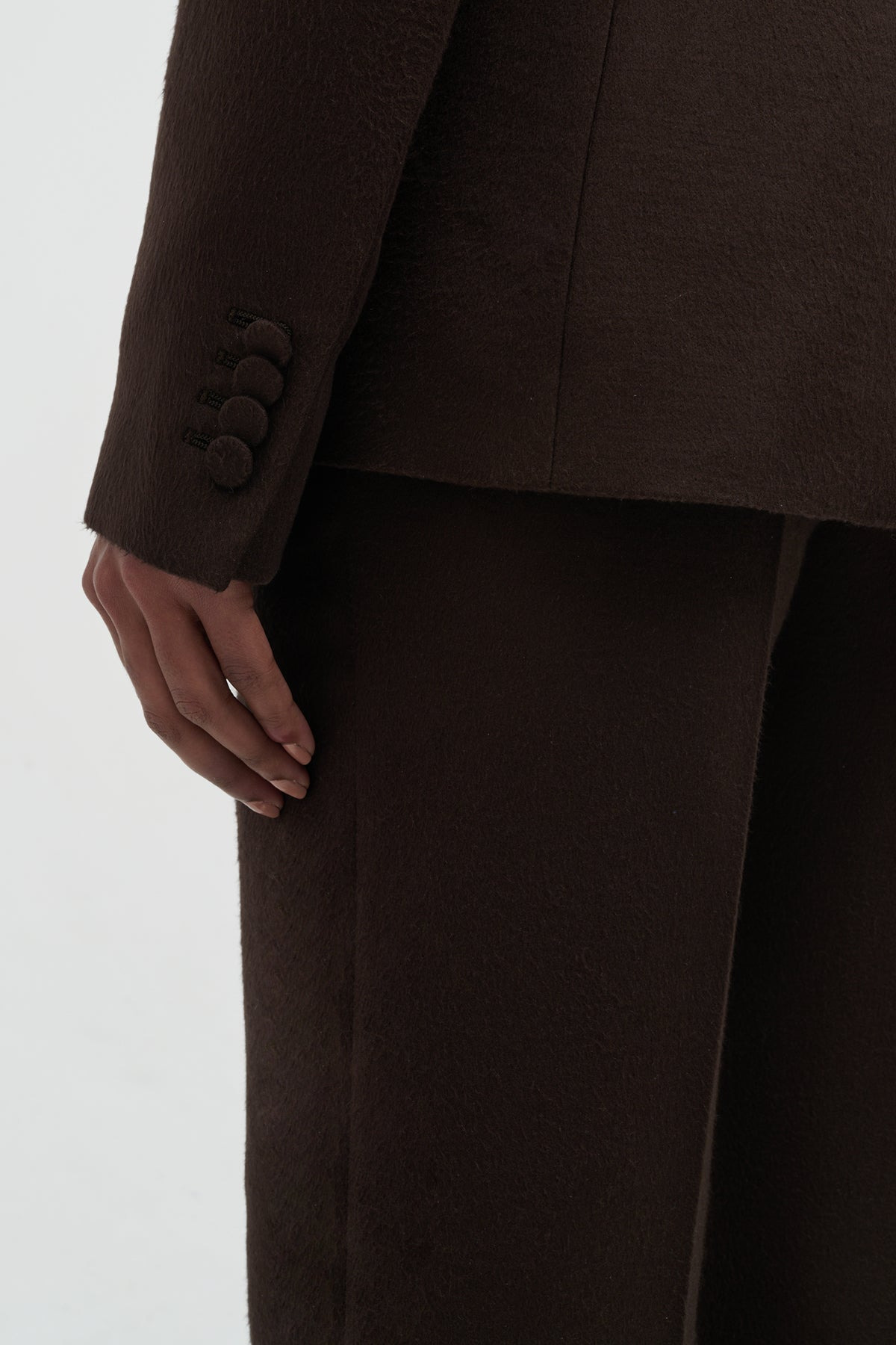 Vesta Pant in Chocolate Winter Silk - 5