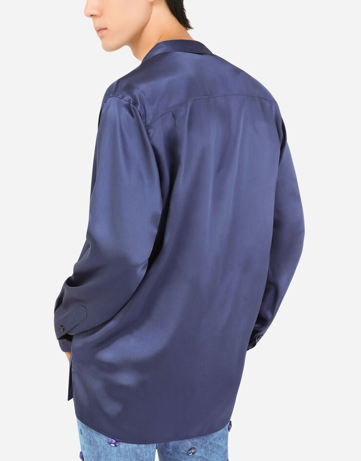 Oversize silk satin shirt - 5